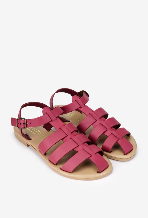 Sandale dama fuchsia din piele naturala