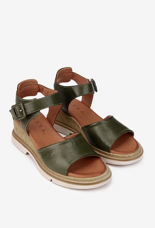 Sandale dama kaki din piele naturala