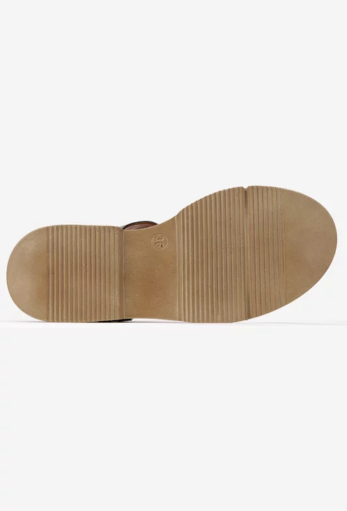 Sandale dama kaki din piele naturala
