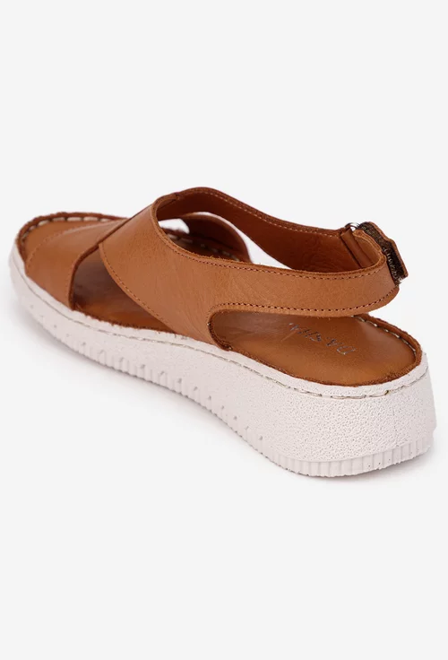 Sandale dama maro din piele naturala