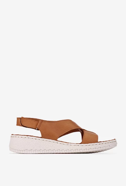 Sandale dama maro din piele naturala