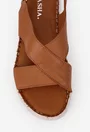 Sandale dama maro din piele naturala