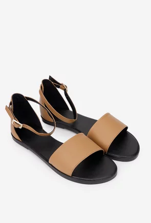 Sandale dama maro din piele naturala