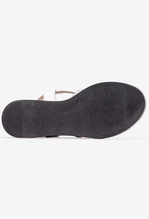 Sandale dama multicolore din piele cu platforma