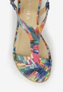 Sandale dama multicolore din  piele naturala
