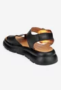 Sandale dama negre din piele