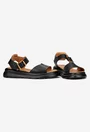 Sandale dama negre din piele