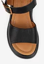 Sandale dama negre din piele