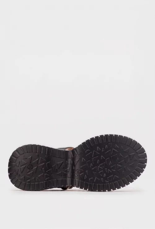 Sandale dama negre din piele naturala