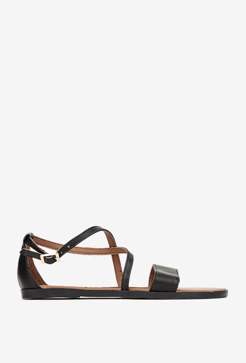 Sandale dama negre din piele naturala picture - 2