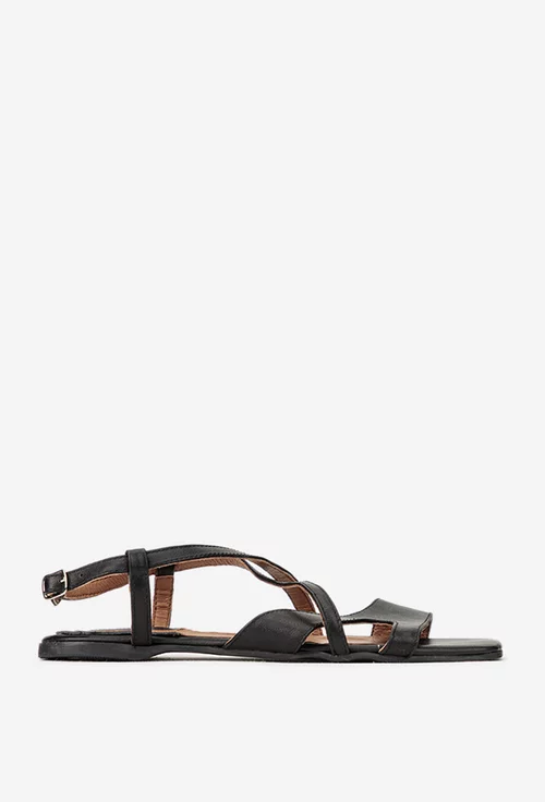 Sandale dama negre din piele naturala picture - 2