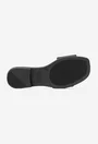 Sandale dama negre din piele naturala model stil papuc