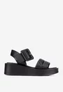 Sandale dama negre NUR din piele naturala