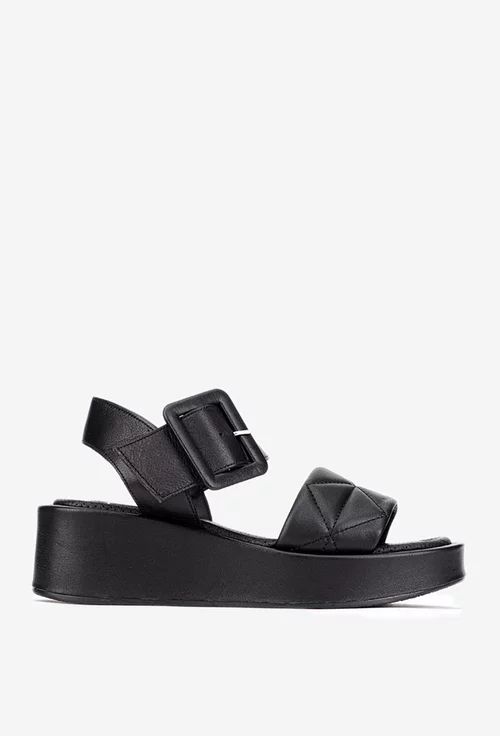 Sandale dama negre NUR din piele naturala