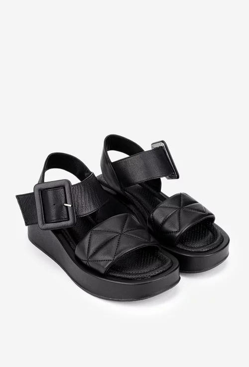 Sandale dama negre NUR din piele naturala