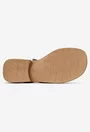 Sandale dama NUR albe din piele cu ornament