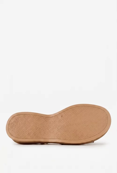 Sandale dama NUR albe din piele naturala