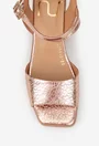 Sandale dama NUR auriu roze din piele