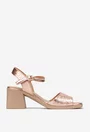Sandale dama NUR auriu roze din piele