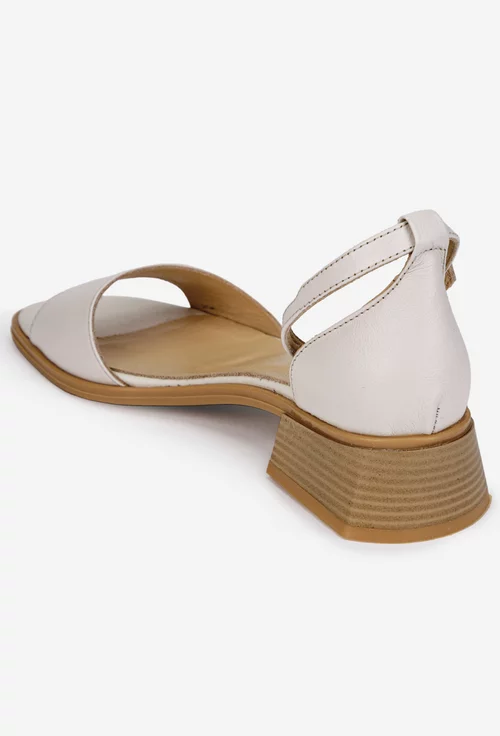 Sandale dama NUR bej din piele naturala