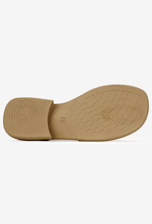 Sandale dama NUR bej din piele naturala
