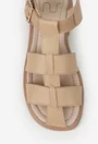 Sandale dama NUR bej din piele naturala