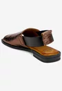 Sandale dama NUR bronz cu negru din piele