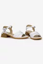 Sandale dama NUR din piele alba