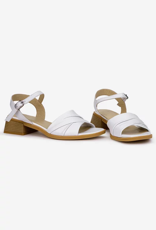 Sandale dama NUR din piele alba
