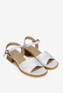 Sandale dama NUR din piele alba