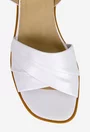 Sandale dama NUR din piele alba