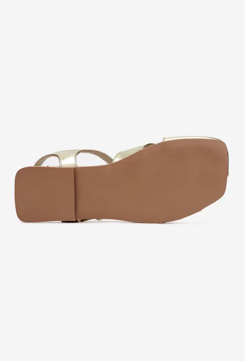 Sandale dama NUR din piele aurie