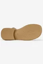 Sandale dama NUR din piele aurie cu ornament