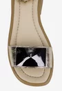 Sandale dama NUR din piele aurie cu ornament