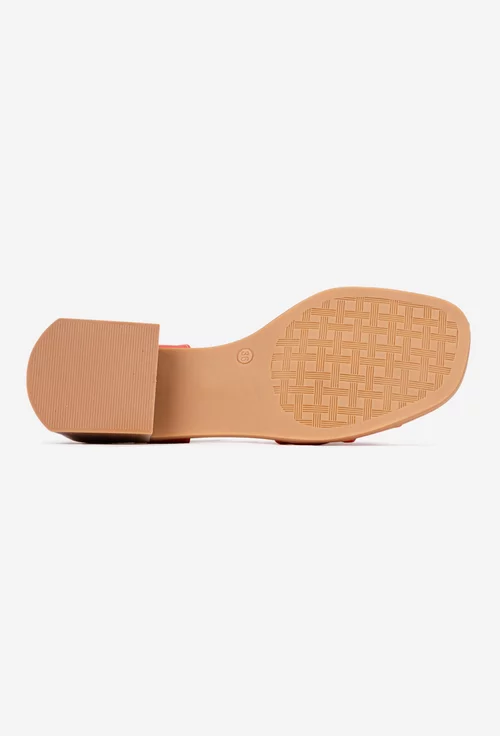 Sandale dama NUR din piele corai