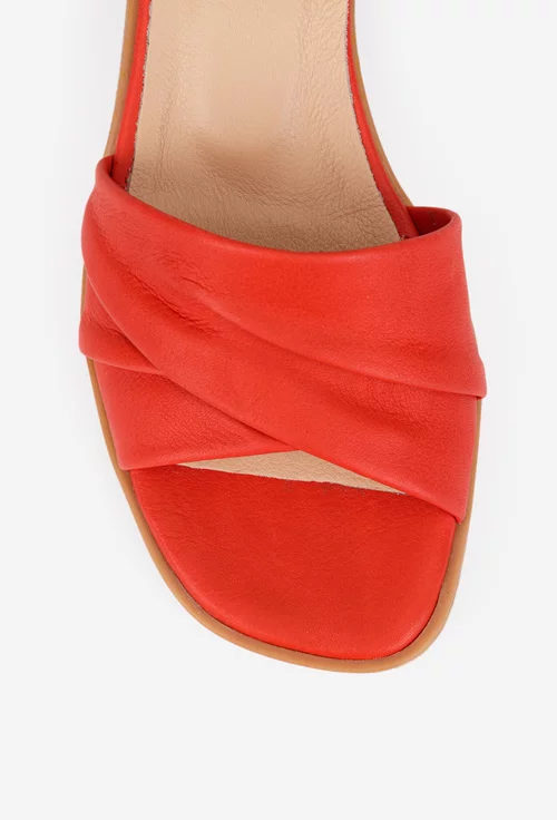 Sandale dama NUR din piele corai