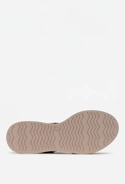 Sandale dama NUR din piele cu imprimeu animal print