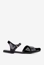 Sandale dama NUR din piele lacuita neagra