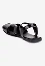 Sandale dama NUR din piele lacuita neagra