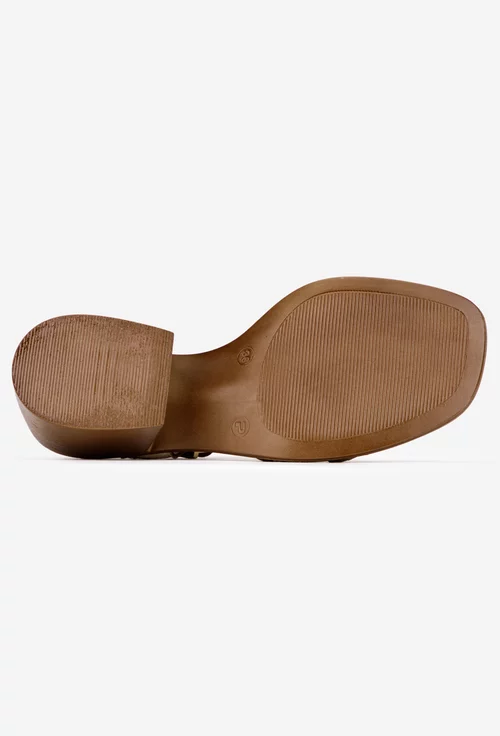 Sandale dama NUR din piele naturala bej