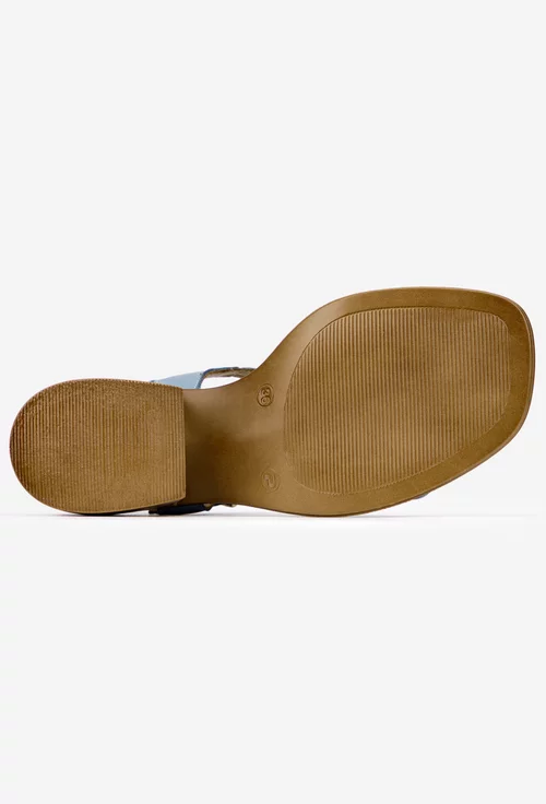 Sandale dama NUR din piele naturala bleu