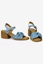 Sandale dama NUR din piele naturala bleu
