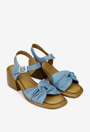 Sandale dama NUR din piele naturala bleu