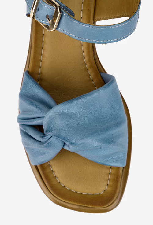 Sandale dama NUR din piele naturala bleu