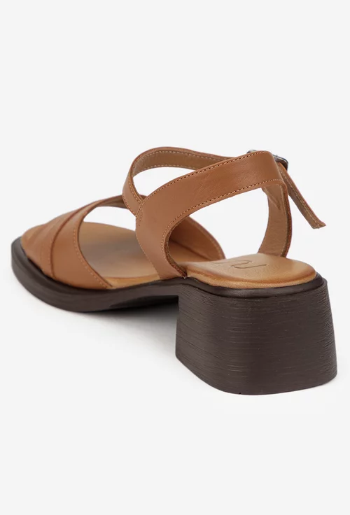 Sandale dama NUR din piele naturala maro