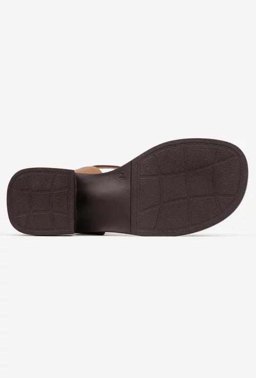 Sandale dama NUR din piele naturala maro