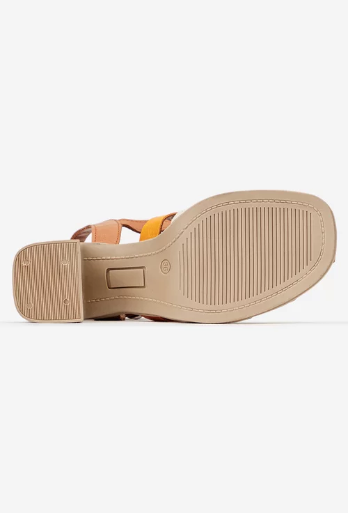 Sandale dama NUR din piele naturala multicolora