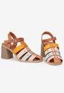 Sandale dama NUR din piele naturala multicolora