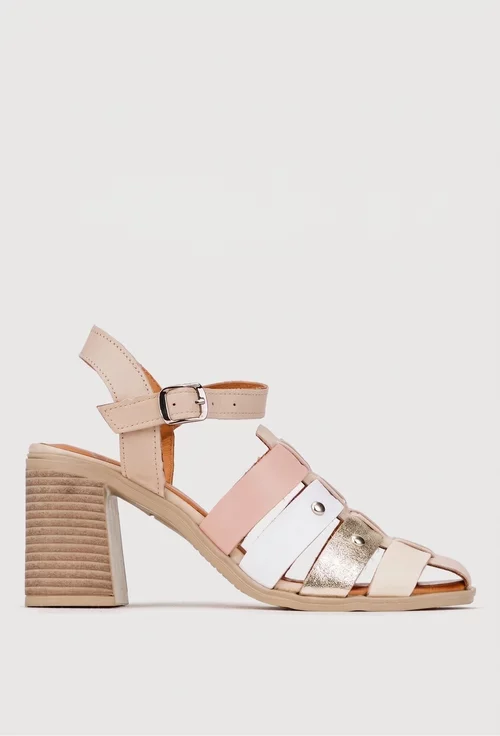 Sandale dama NUR din piele naturala multicolora