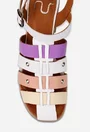 Sandale dama NUR din piele naturala multicolora